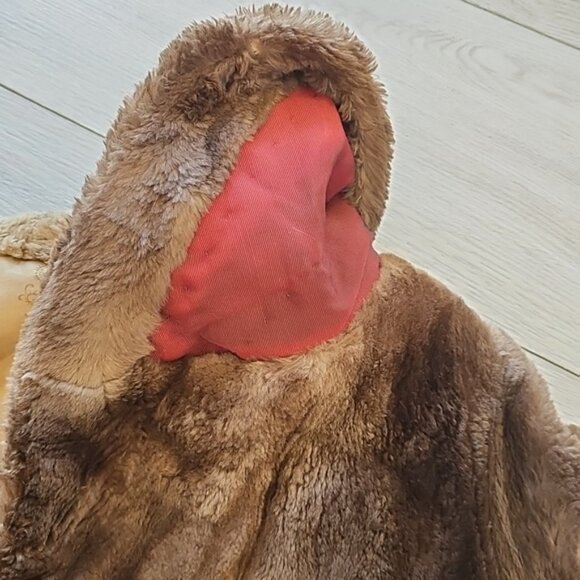 Vintage Beaver Fur Swing Coat Cropped Sleeve Jacket Medium - Picture 5 of 12